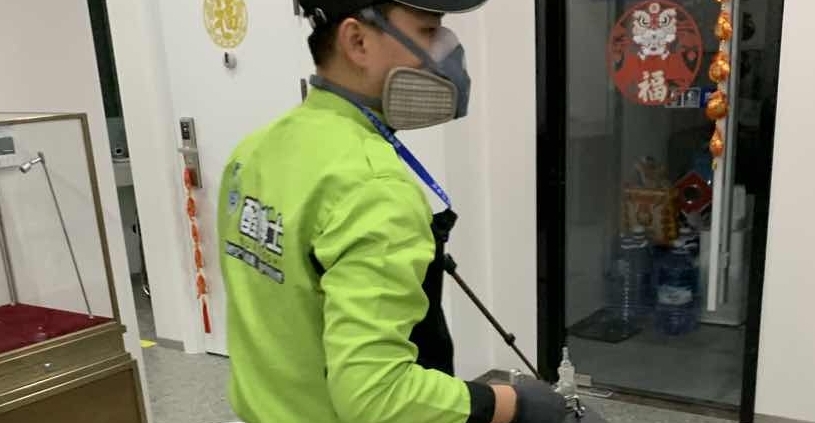 弥勒招商银行除甲醛现场